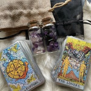 Mini Holographic Travel Tarot Deck
